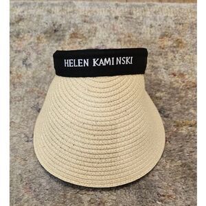 Helen Kaminski Black Straw Women's Visor
